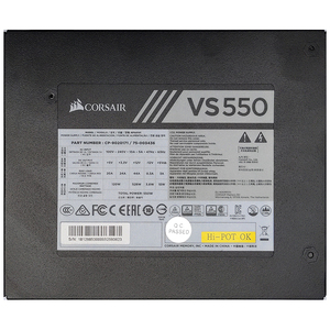 海盗船vs550额定550w台式机装机diy电源