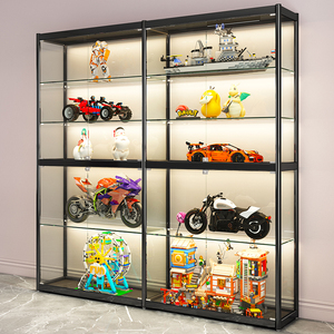 定制手办展柜样品礼品模型玩具车模陈列柜家用透明乐高玻璃展示架