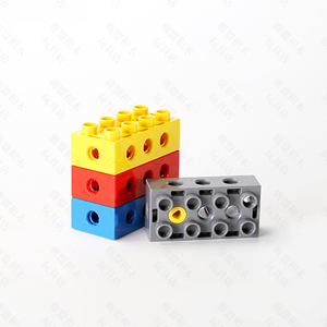 兼容乐高大颗粒积木散件百变工程45002科技件9206教具配件2x4螺丝