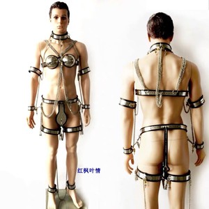 不锈钢贞操带金属穿戴贞洁带女用y型贞操铁内裤装置9件套成人用品