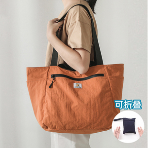 日本乐天出差短途行李旅行袋女生单肩包大容量防水手提折叠包原单