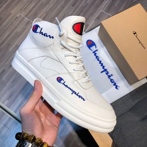 正品日版champion潮牌高帮男鞋冠军小白鞋经典百搭真皮运动鞋板鞋