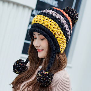 2024毛线帽子女士韩版新款秋冬百搭针织帽时尚洋气护耳保暖帽冬季