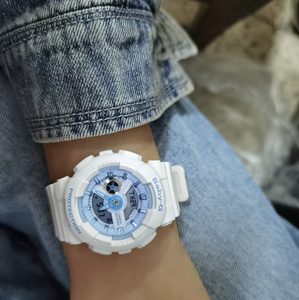 卡西欧baby-g蓝白哆啦a梦皮卡丘联名运动手表女ba-110be-7/110pkc