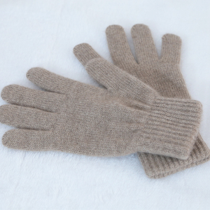 男女通用针织羊绒手套鄂尔多斯市100%纯羊绒秋冬季保暖分指针织款