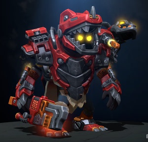 dota2刀塔发条技师 cg 自动化巅峰 恐龙套装 阿哈利姆的典藏宝瓶