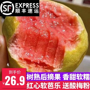 番石榴水果新鲜软糯红心芭乐5斤低糖胭脂红潘翻巴乐整箱顺丰包邮