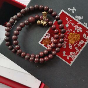 正品谭木匠礼盒手珠红伶酡红木小叶紫檀手链送男女手串生日礼物