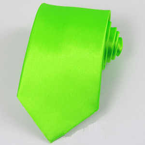 荧光绿醒目绿果绿色领带纯色男女时尚装饰韩版窄细5cm商务8cm手打
