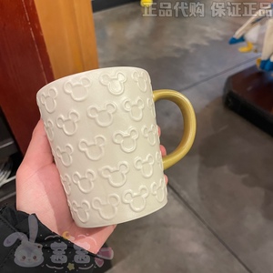 上海迪士尼国内代购米奇家居系列黑白米奇马克杯咖啡牛奶杯子