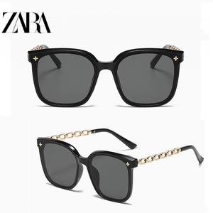 ZARA墨镜女太阳镜2024新款偏光复古大框女款大脸显瘦防紫外线眼镜
