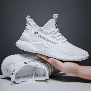 男鞋2021新款夏季运动休闲鞋 温州潮男鞋飞织小白鞋 飞织轻便透气