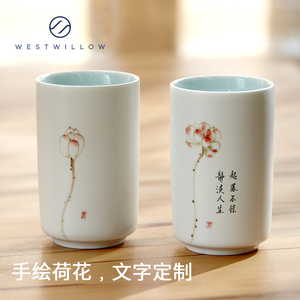 图案陶瓷杯子