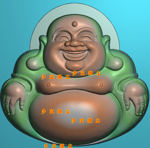 精雕图jdp灰度图bmp电脑玉雕正装对称坐佛佛公 佛公 尼勒佛 笑佛