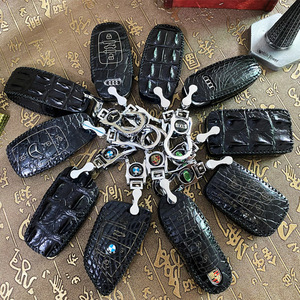 鳄鱼皮钥匙包套扣真皮高档汽车专用适用于宝马奥迪路虎奔驰保时捷