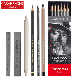 凯兰帝瑞士卡达素描速写铅笔炭笔彩色水溶石墨铅棒橡皮擦笔卷笔刀