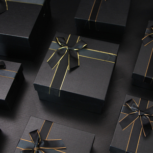 天地盖Ins风礼盒空盒盲盒包装生日礼品盒黑色口红礼物喜糖纸盒子