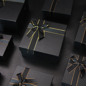 天地盖ins风礼盒空盒盲盒包装生日礼品盒黑色口红礼物喜糖纸盒子