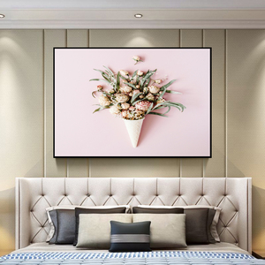 之前旗舰店天猫餐厅背景墙画壁画卧室床头画装饰画单张单幅挂画花卉