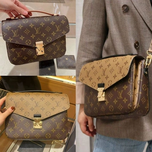 lv/路易威登女包metis老花经典邮差包手提单肩斜挎包m44875