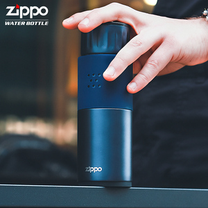 美国zippo高档个性定制刻字316l不锈钢水杯商务便携男女士保温杯