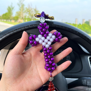 简约大气汽车挂件 车载车内吊坠 个性车载后视镜挂饰手工串珠成品