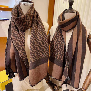 fendi/芬迪羊绒围巾女2021秋冬新款高版本韩版潮情侣围脖羊毛披肩