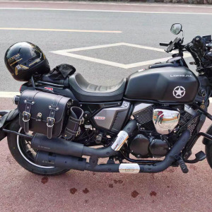 专用龙嘉v霸250边包v途复古改装件防水侧边箱 皮包后靠背货架护杠