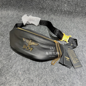 boy london腰包金属鹰链条斜挎休闲真皮胸包男女同款b221n8500713