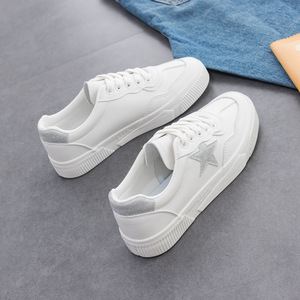 ddoo小白鞋女2021春新款百搭韩版脚小网红chic星星ins学生潮板鞋