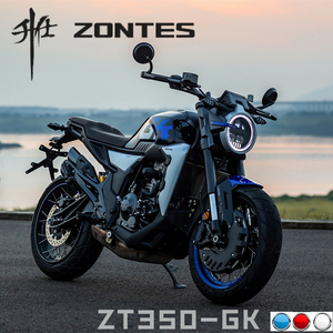 升仕2022款zt350-gk复古太子跑车摩托车abs水冷辐条轮电喷滑动离