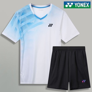 2023新款yy夏季羽毛球服速干透气男女短袖上衣套装比赛训练服定制