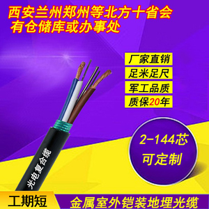 光电复合缆4芯GYTS+RV2*0.5铠装光纤电源混合一体线光纤复合光缆