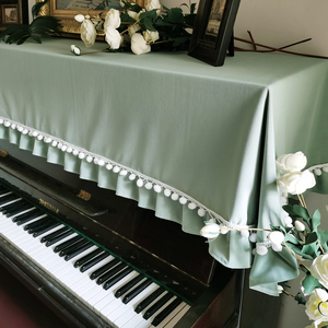 钢琴罩全罩韩国简约丝绒电钢琴防尘盖布北欧琴套半罩法式公主通用