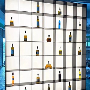 亚克力导光板酒柜展示架背光板超薄灯箱激光打点led发光板灯定制