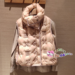 例外专柜正品2021年秋冬款女装短款白鹅绒羽绒马甲a121-q1b02-51