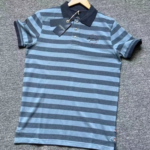 夏装丹麦lindbergh林德伯格男全棉短袖polo衫休闲条纹