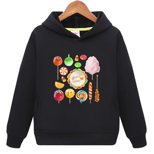 棒棒糖棉花糖果秋冬加绒卫衣男童活动班服女童装亲子装宝宝上衣服