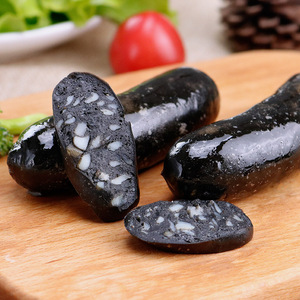墨鱼香肠墨斗鱼猪肉肠黑色烤肠热狗速冻食品美食烧烤食材油炸小吃