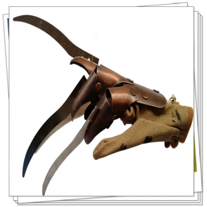 万圣节弗莱迪金属爪子freddy皮手套整蛊吓人武器道具动漫摆件玩具