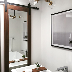 卫生间推拉镜子门