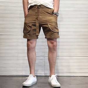 夏季美式工装短裤男士宽松直筒配腰带中裤阿美咔叽日系复古五分裤