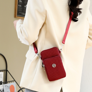 2021新款女士手机包女斜挎百搭迷你小包包手机袋挂脖帆布零钱包夏