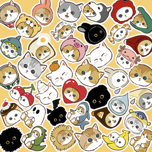 手账贴纸包 ins风手帐装饰小图案 可爱动物手机贴画素材 猫咪头像