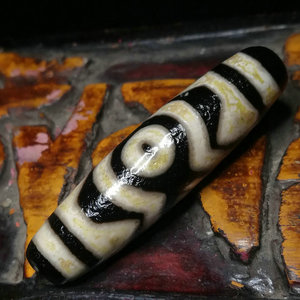 西藏包浆金刚莲花三眼天珠男女项链吊坠挂件手串佛珠背云配饰礼物