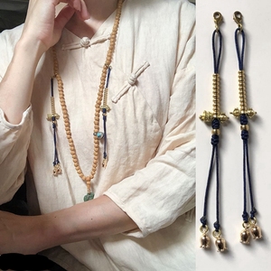 真善哉-复古黄铜108颗珠串侧挂配饰星月凤眼菩提子佛珠文玩小装饰