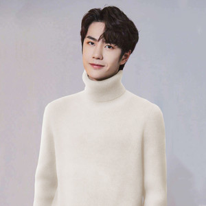王一博同款明星款重磅双股羊绒衫加厚坑条纹理套头羊毛打底衫毛衣