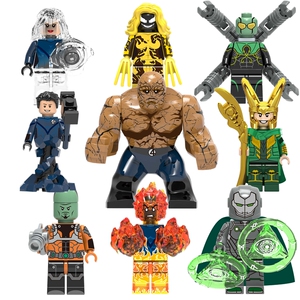 欣宏x0271神奇四侠x1421石头人洛基蜘蛛侠毁灭博士大头目积木玩具