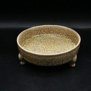 000人付款淘宝宋代官窑开片釉菊瓣果盘古玩古董开片仿古瓷器旧货民间