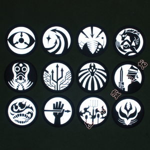 scp基金会机动特遣队标志九尾狐 高亮反光魔术贴臂章背包贴章帽贴